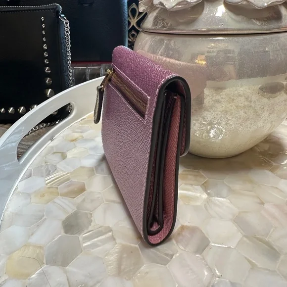 Coach colorblock metallic Wyn wallet so pretty! - Picture 3 of 6